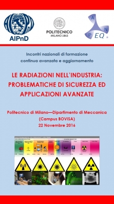 Giornata di Formazione in collaborazione con ANPEQ "Le radiazioni nell'industria: problematiche di sicurezza ed applicazioni avanzate"