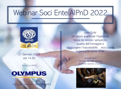 WEBINAR SOCI ENTE AIPnD - OLYMPUS ITALIA SRL 27.01.2022