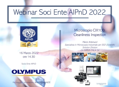 WEBINAR SOCI ENTE AIPND - OLYMPUS ITALIA SRL 16.03.2022