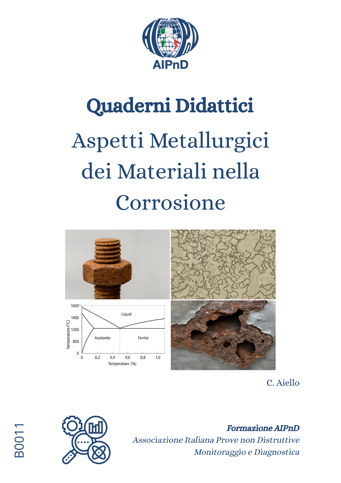 <strong>Aspetti metallurgici dei materiali nella corrosione</strong><br />
Tipi di difetti, cause, valutazioni, rimedi.<br />
<br />
C. Aiello